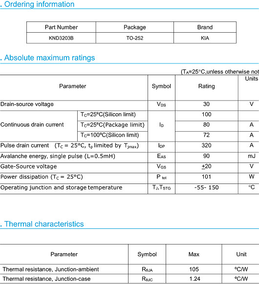 MOS管,100A/30V,3203