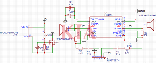 藍牙音箱電路,原理